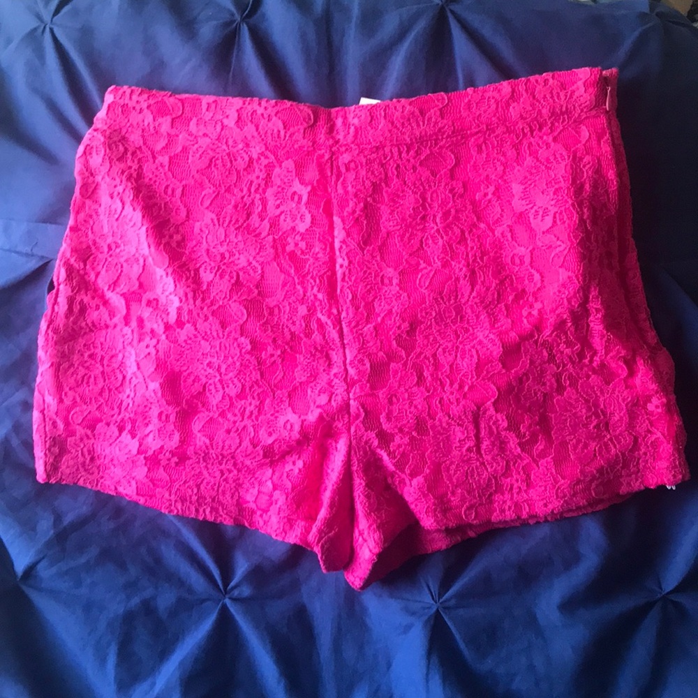 Hot pink shorts